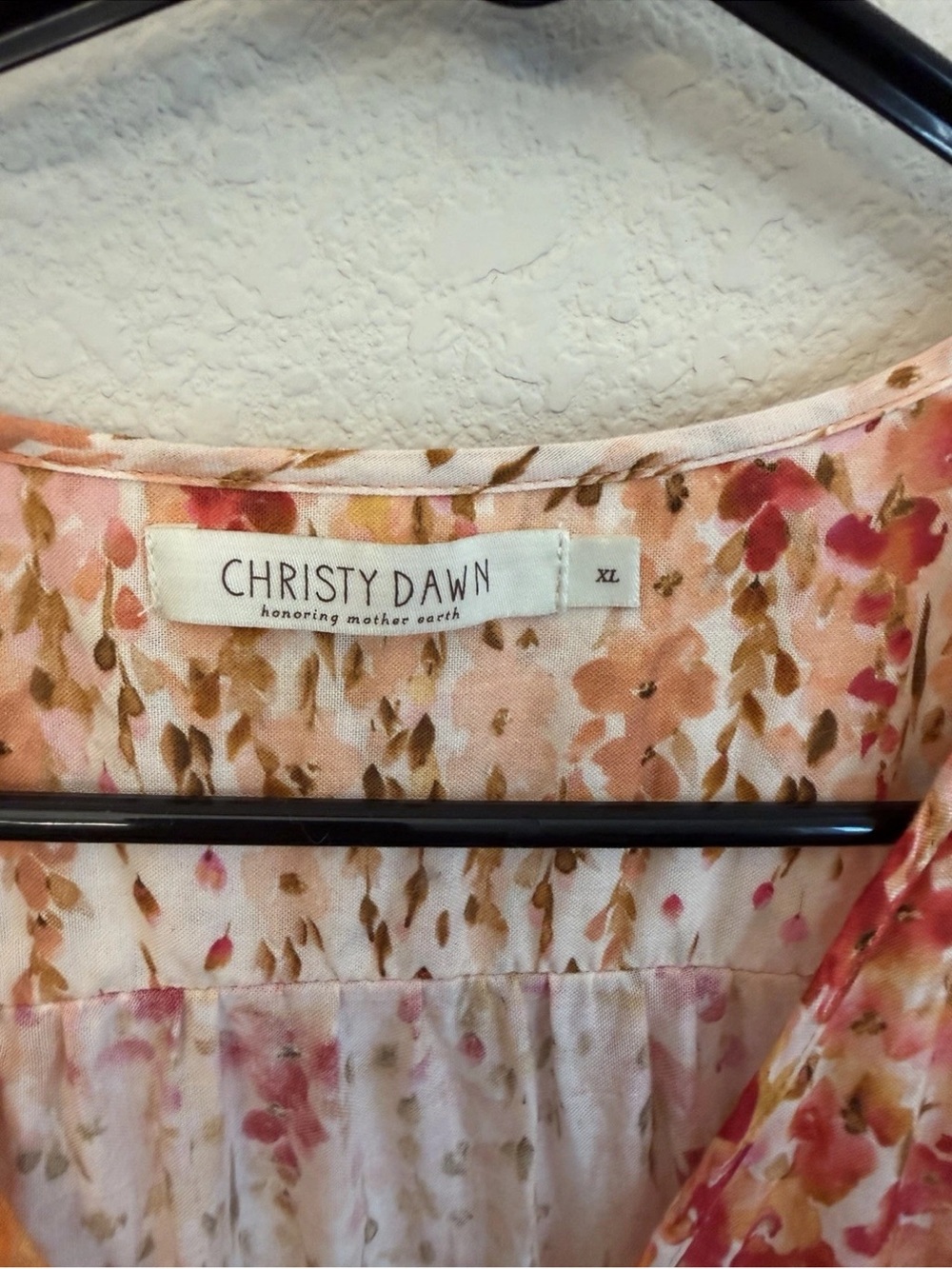 Christy Dawn the dawn dress midi sunset Gladiola-print Sz XL organic cotton - Picture 8 of 11